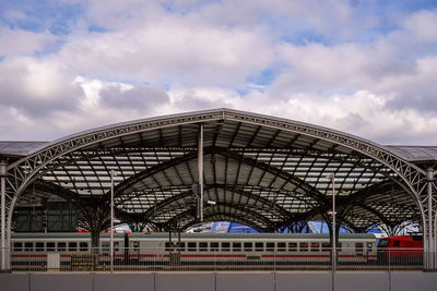 View of railroad station against sky