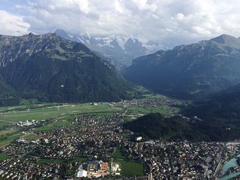 Aerial view of landscape against sky