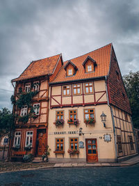 Low angle view of building against sky
