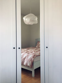 Bedroom with reflection in soft light