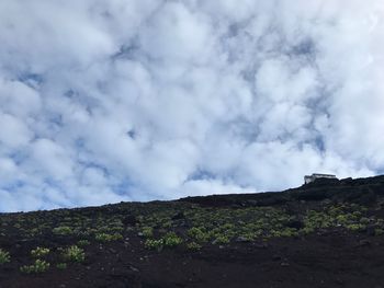 Low angle view of mountain against sky