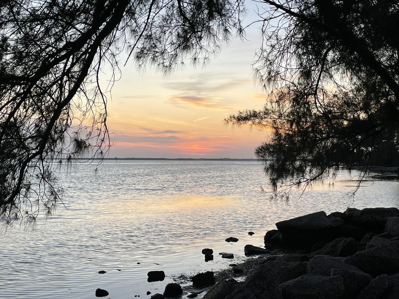 SCENIC VIEW OF SEA DURING SUNSET