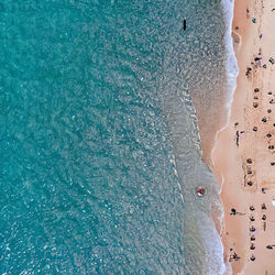 High angle view of beach