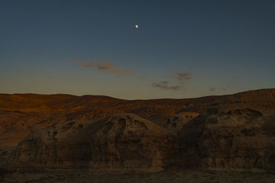 Scenic view of desert against sky