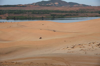 Scenic view of desert against sky