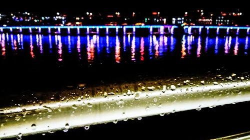 Illuminated city at night