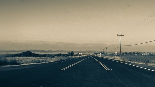 Country road along landscape