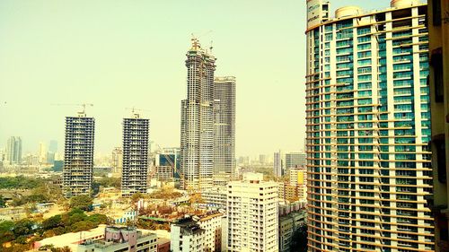 Low angle view of modern buildings