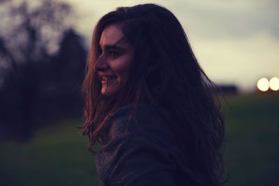 Close-up portrait of young woman