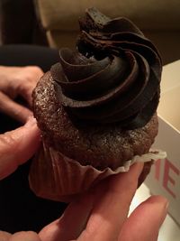 Close-up of person holding ice cream