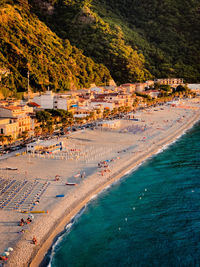 High angle view of beach