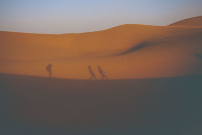 Scenic view of desert against sky