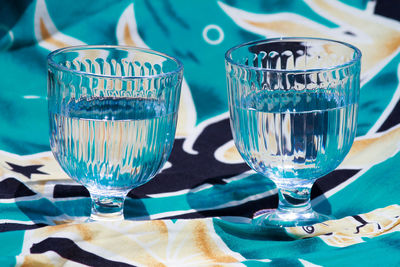 Close-up of drink in glass on table