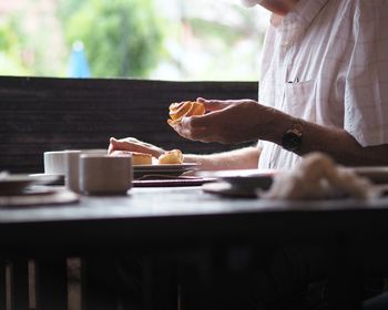 Close-up of food on table