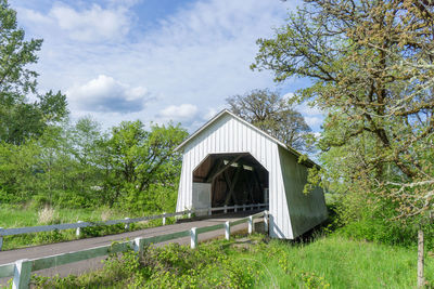Built structure with trees in background