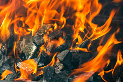 Close-up of bonfire