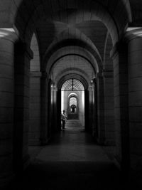 Empty corridor of tunnel