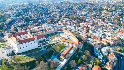 High angle view of cityscape