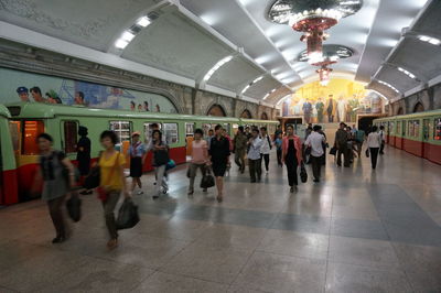 People at subway station