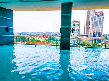 Swimming pool against sky