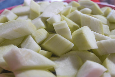 Full frame shot of chopped fruits