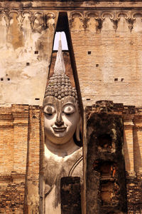 Close-up of large buddha statue