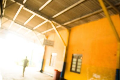 View of illuminated built structure