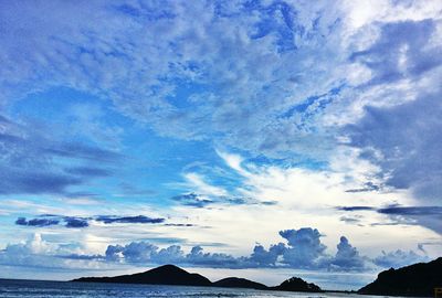 Scenic view of clouds in blue sky