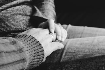 Close-up of man hand