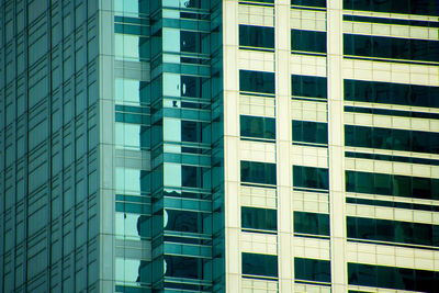 Low angle view of modern building in city