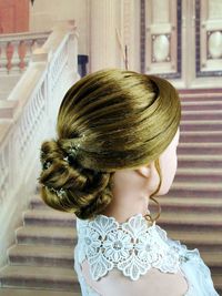 Full length rear view of woman