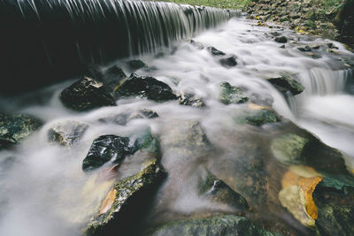 Scenic view of waterfall