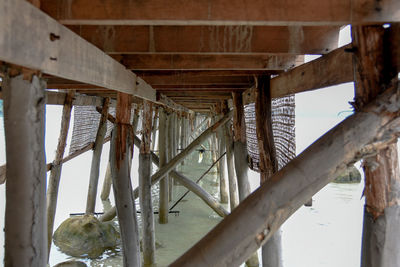 Low angle view of old abandoned building