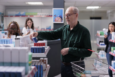 Portrait of man working in office