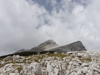 Low angle view of mountain against sky