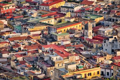 High angle shot of townscape