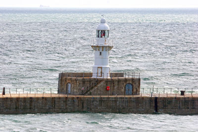 Lighthouse in sea