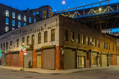 View of illuminated building at night