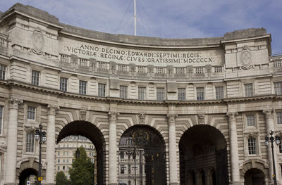 Low angle view of historical building