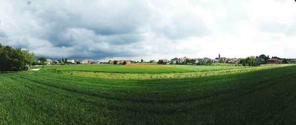 Panoramic view of landscape against sky