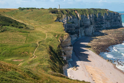 High angle view of landscape against sky