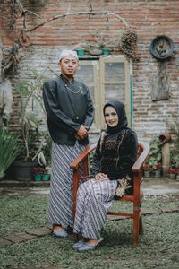 Portrait of couple outdoors