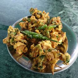 High angle view of food in plate