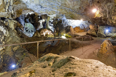 Rock formations in cave