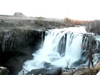 Scenic view of waterfall