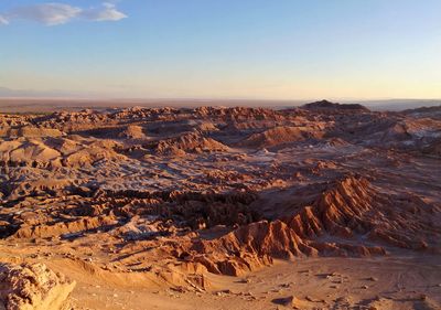 Aerial view of dramatic landscape