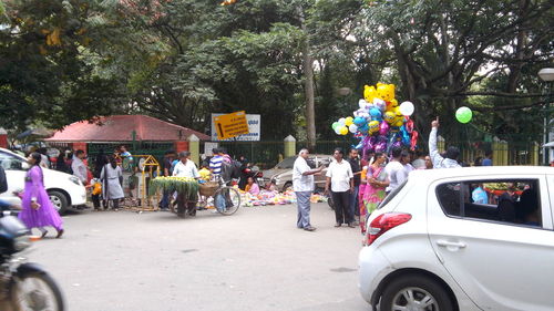 People on road