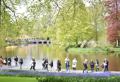 People in lake