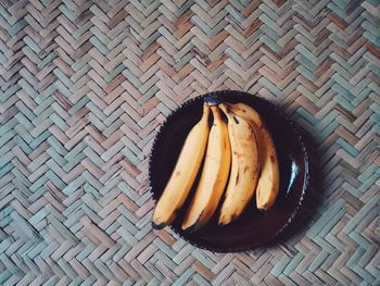 High angle view of fruit in plate