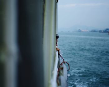 Close-up of sea against sky